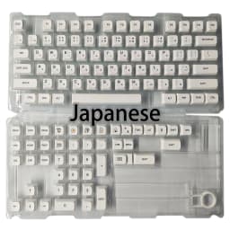 Minimalist White PBT Keycaps 120 Keys Korean Spanish English Multilingual XDA Profile for Mechanical Keyboard Magnetic Keyboard