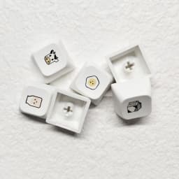 Minimalist White PBT Keycaps 120 Keys Korean Spanish English Multilingual XDA Profile for Mechanical Keyboard Magnetic Keyboard