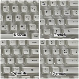 Minimalist White PBT Keycaps 120 Keys Korean Spanish English Multilingual XDA Profile for Mechanical Keyboard Magnetic Keyboard