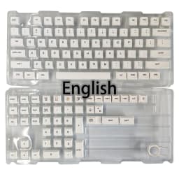 Minimalist White PBT Keycaps 120 Keys Korean Spanish English Multilingual XDA Profile for Mechanical Keyboard Magnetic Keyboard