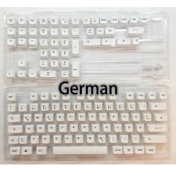 Minimalist White PBT Keycaps 120 Keys Korean Spanish English Multilingual XDA Profile for Mechanical Keyboard Magnetic Keyboard