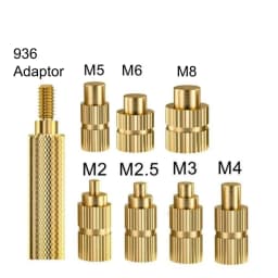 C245 Soldering Tips Adaptor For Hot Melt Brass Nut M2-M8 Embedded Kit Fit For JCB T45-A/PA/B/C GVM245 HS02A T80P