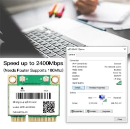 WiFi 6 MPE-AX3000H Mini PCI-E Wifi Card Dual Band 2.4G/5G BT 5.2 802.11ax 2974Mbps Wireless Adapter For Laptop/PC Like AX210