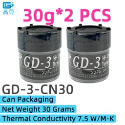 GD-3 Thermal Conductive Grease 7.5 W/M-K Net Weight 30/150 Grams Gray Paste Plaster Heat Sink Compound for Computer CPU GPU CN30