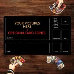 Custom TCG Playmat 24"X14" Personalized Play Mat Custom Board Game Mats With Zones MTG Tabletop Accessories Trading Card Games