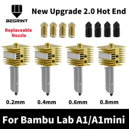 NEW Hotend For Bambu Lab A1 Mini Assembly Hotend Kit 0.2 0.4 0.6 0.8MM Replaceable Nozzle For 3D Printer Bamboo Lab A1/A1 Mini