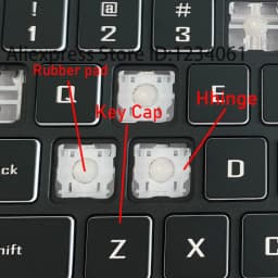 Replacement Keycap Key For Lenovo Asus Hp Toshiba Samsung Acer Sony Xiaomi Huawei IBM Msi All Series Laptop Keyboard KEY & Clips
