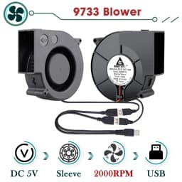GDSTIME Dual 40mm 60mm 80mm 92mm 120mm 140mm 5V USB Fan w 2 in 1 USB Cable USB Controller For AV Receiver DVR and TV Box Cooling