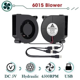 GDSTIME Dual 40mm 60mm 80mm 92mm 120mm 140mm 5V USB Fan w 2 in 1 USB Cable USB Controller For AV Receiver DVR and TV Box Cooling