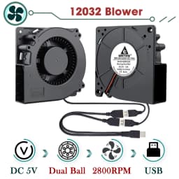 GDSTIME Dual 40mm 60mm 80mm 92mm 120mm 140mm 5V USB Fan w 2 in 1 USB Cable USB Controller For AV Receiver DVR and TV Box Cooling