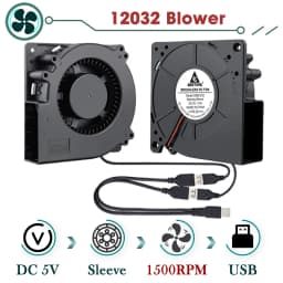 GDSTIME Dual 40mm 60mm 80mm 92mm 120mm 140mm 5V USB Fan w 2 in 1 USB Cable USB Controller For AV Receiver DVR and TV Box Cooling