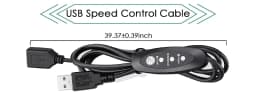 GDSTIME Dual 40mm 60mm 80mm 92mm 120mm 140mm 5V USB Fan w 2 in 1 USB Cable USB Controller For AV Receiver DVR and TV Box Cooling