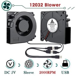 GDSTIME Dual 40mm 60mm 80mm 92mm 120mm 140mm 5V USB Fan w 2 in 1 USB Cable USB Controller For AV Receiver DVR and TV Box Cooling