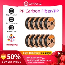 Eryone PP-CF(700g)/PP(900g) Premium Filament 3D FDM Print, Safe Material PP, PP Carbon Fiber/PP Filament