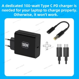 100W USB Type C PD Fast Charging Cable Cord for Lenovo ThinkPad T61 T60 T420 T430 USB-C to 7.9X5.5mm DC Power Adapter Connector