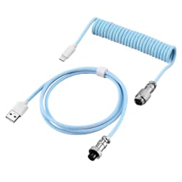 NNBILI New Custom Type C Mechanical Keyboard Coiled Cable USB Mechanical Keyboard Spring Wire Desktop Computer Aviation Connecto