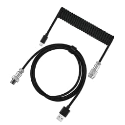 NNBILI New Custom Type C Mechanical Keyboard Coiled Cable USB Mechanical Keyboard Spring Wire Desktop Computer Aviation Connecto