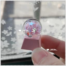 Keycaps Handmade Cartoon Lovely Girl Gift Pink OEM ESC Keys For Game Mechanical Keyboard Personality Artisan Keycap