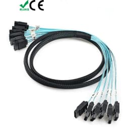 1M/0.5M Sata SAS Cable High Speed 6Gbps 6/8 Ports/Set 7 Pin Sata To Sata High Quality for PC Server HDD Mining