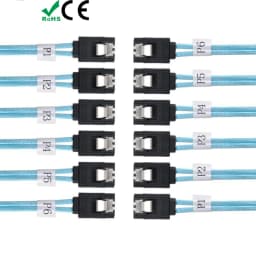 1M/0.5M Sata SAS Cable High Speed 6Gbps 6/8 Ports/Set 7 Pin Sata To Sata High Quality for PC Server HDD Mining