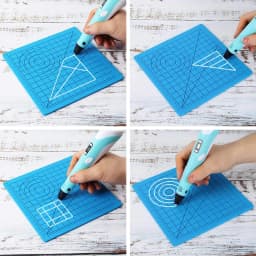 3D Printing Pen Silicone Mat DIY With 2 Finger Protectors Template Drawing Tool Silicone Pad Drawing Tools for Kids Adults