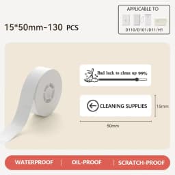 Niimbot Official Labels For D110 D11 Label Sticker Paper Thermal Adhesive White Waterproof Sticker Label Anti-Oil Label Papers