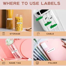 Niimbot Official Labels For D110 D11 Label Sticker Paper Thermal Adhesive White Waterproof Sticker Label Anti-Oil Label Papers