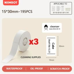 Niimbot Official Labels For D110 D11 Label Sticker Paper Thermal Adhesive White Waterproof Sticker Label Anti-Oil Label Papers