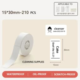 Niimbot Official Labels For D110 D11 Label Sticker Paper Thermal Adhesive White Waterproof Sticker Label Anti-Oil Label Papers