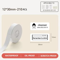Niimbot Official Labels For D110 D11 Label Sticker Paper Thermal Adhesive White Waterproof Sticker Label Anti-Oil Label Papers