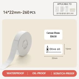 Niimbot Official Labels For D110 D11 Label Sticker Paper Thermal Adhesive White Waterproof Sticker Label Anti-Oil Label Papers