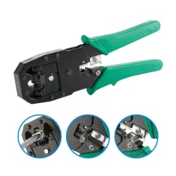 RJ45 Crimper Lan Tester Tool Set Ethernet Cable Stripper Punch Down Tool RJ45 RJ11 Connectors 12 in 1 Cabling Repair Set