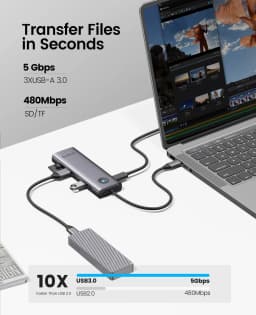 ORICO Docking Station Type C HUB to 4K60Hz HDMI-compatible USB 3.0 Adapter RJ45 PD100W Charge For Macbook Pro Laptop Accessories