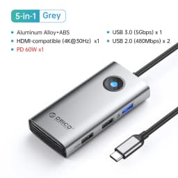 ORICO Docking Station Type C HUB to 4K60Hz HDMI-compatible USB 3.0 Adapter RJ45 PD100W Charge For Macbook Pro Laptop Accessories