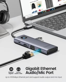 ORICO Docking Station Type C HUB to 4K60Hz HDMI-compatible USB 3.0 Adapter RJ45 PD100W Charge For Macbook Pro Laptop Accessories