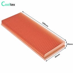 Pure Copper Heatsink Skiving Fin Heat Sink Radiator Cooler for Electronic Chip LED Computer Cooling Heat Dissipation