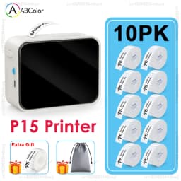 P15 Wireless Bluetooth Thermal Label Printer Mini Portable Adhesive Label Maker Fast Printing Similar as Marklife P15 P12 L12