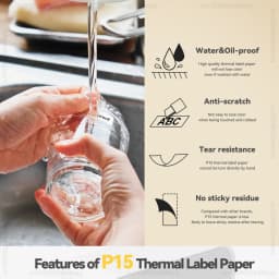 P15 Wireless Bluetooth Thermal Label Printer Mini Portable Adhesive Label Maker Fast Printing Similar as Marklife P15 P12 L12