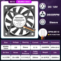2PCS 60mm 5V 12V 24V Brushless USB 2PIN 3PIN DC Cooler Fan 60x60x10mm 6010 6cm For Computer PC CPU Case Cooling