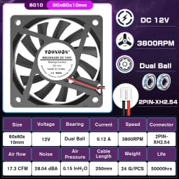 2PCS 60mm 5V 12V 24V Brushless USB 2PIN 3PIN DC Cooler Fan 60x60x10mm 6010 6cm For Computer PC CPU Case Cooling