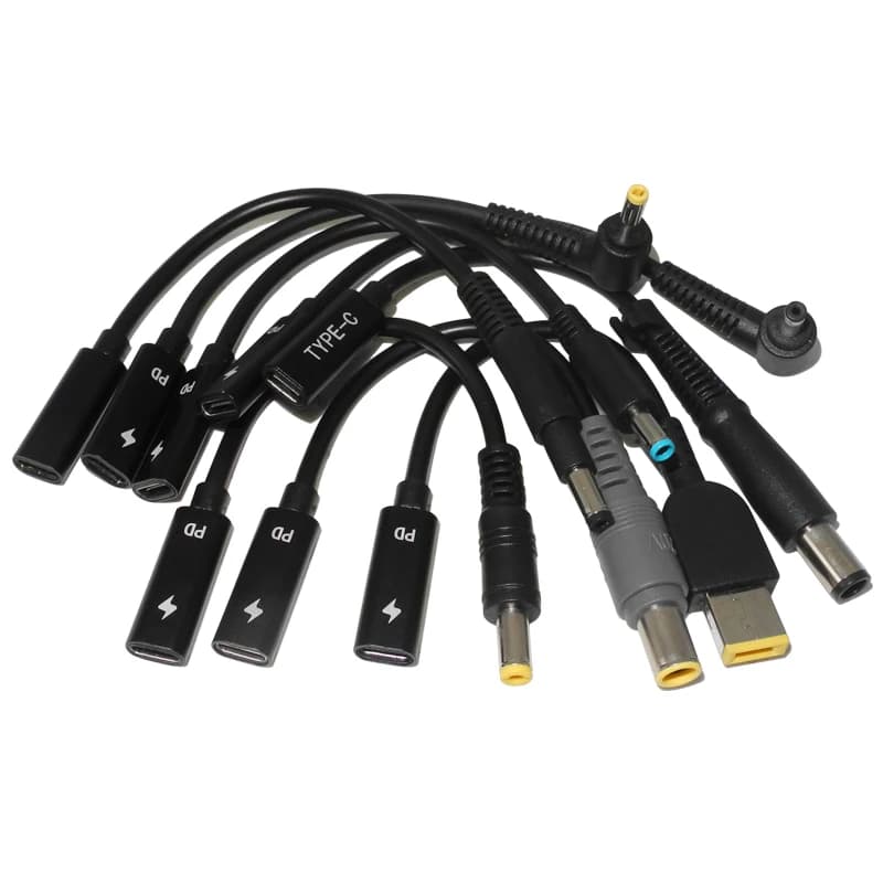 65W PD Type C USB 3.1 Power Adapter Cable Female to Power Connector Converter 4.0*1.35 5.5*2.5 4.5*3.0 4.0*1.7m