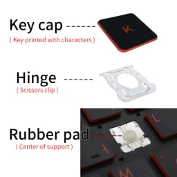 Original Replacement Keycap Key Cap Scissor Clip Hinge Air Cushion Rubber Pad Button For Notebook Laptop Keyboard Accessories