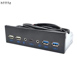 USB 3.0 Front Panel for PC USB 3.1 Type C + 2x USB3.0 + 2x USB2.0 Hub + HD Audio 3.5mm + Earphone MIC for 5.25" CD-ROM Drive Bay
