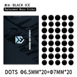 Unusual Way Sports Mouse Foot Skates Feet For Round Dots DIY Cambered Surface PTFE Anti Collapse Magic Ice Black Silver Fox