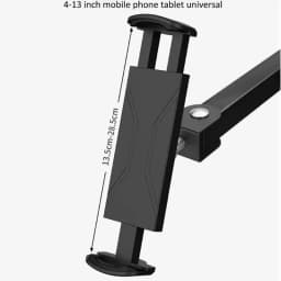 1pcs Wall Mount Tablet Stand Long Arm Stretchable Cell Phone Wall Holder Adjustable Metal Wall IPad Stand for IPhone 4-13 Inches