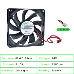 ACP8015 8cm 80mm Fan 80x80x15mm DC5V 12V 24V 2pin Cooling Fan for Router Chassis Power Supply Charger Inverter