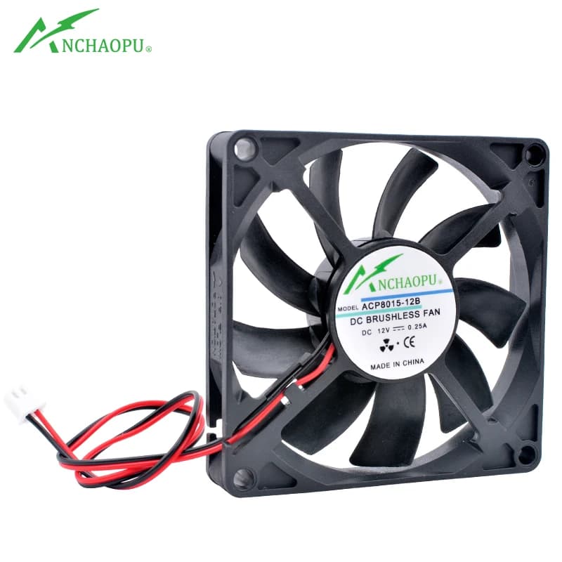 ACP8015 8cm 80mm Fan 80x80x15mm DC5V 12V 24V 2pin Cooling Fan for Router Chassis Power Supply Charger Inverter