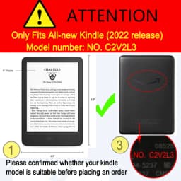 For Kindle Case All-New Kindle 11th 2022/2024 Released 6Inch K11/K12/RS23CV/C2V2L3 Magnetic Smart Fabric Screen Protector Cover
