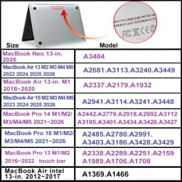 Laptop Case For MacBook Air 13 Case M5 MacBook Pro 13 Case M1 M2 Air 15 M4 Cover Funda MacBook Pro 14 Case M3 Pro 16 Neo A18