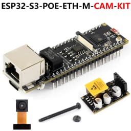 ESP32-S3 ETH Camera Development Board PoE RJ45 / OV2640 OV5640 Port / W5500 / Micro-SD Compatible With Raspberry Pi Pico Size